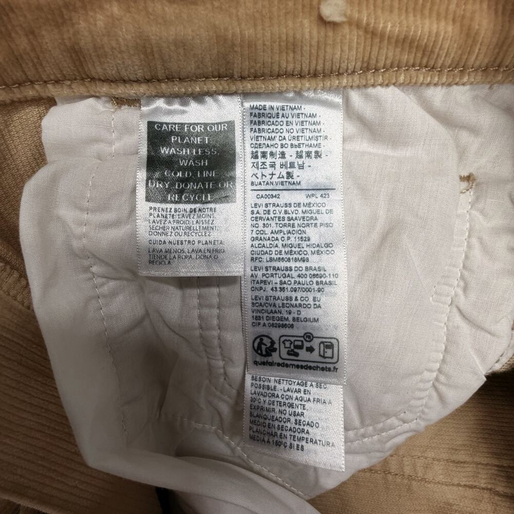 Levi’s Women’s Ribcage Corduroy Pants Super Rise NWT 31x31 - Picture 6 of 9